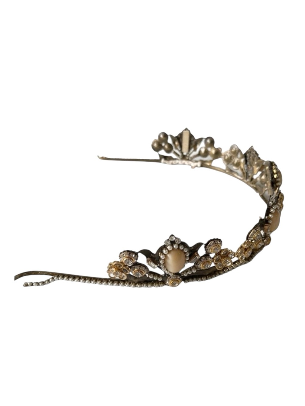 Vintage: Mari Elena ᪥ Moonstone Floral Swarovski Crystal Bridal Tiara ᪥ Luxury - Picture 7 of 16